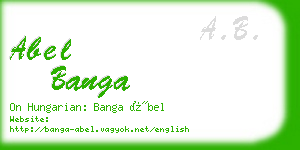 abel banga business card